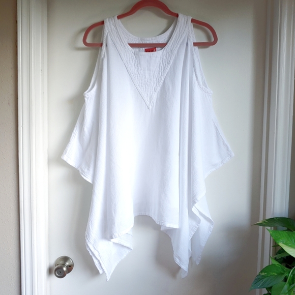 Oh My Gauze! Jackets & Blazers - Oh My Gauze! Cold Shoulder Poncho